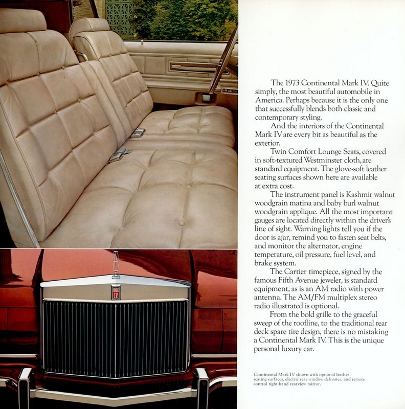 1973 Lincoln Model Range Brochure Page 6